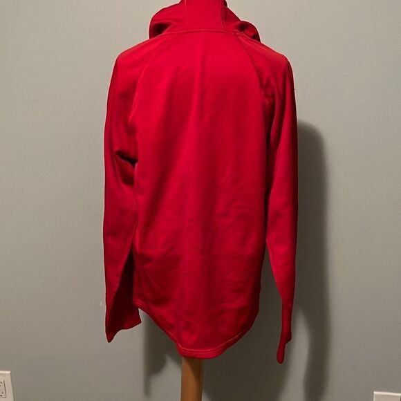 New Balance Men's Red Long Sleeve Pocket Pullover Hoodie - Picture 5 of 7